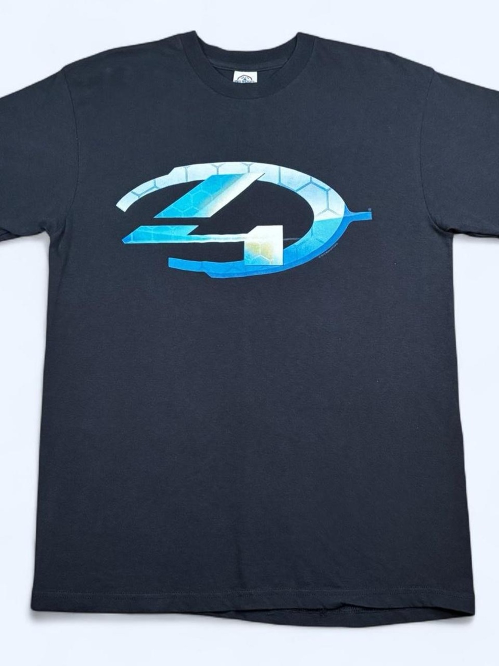 2012 Microsoft Halo 4 Logo T-Shirt Delta Pro Weight Black Large Gaming Y2K Chief